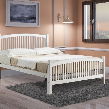 Carla White Bed - Hj Furniture