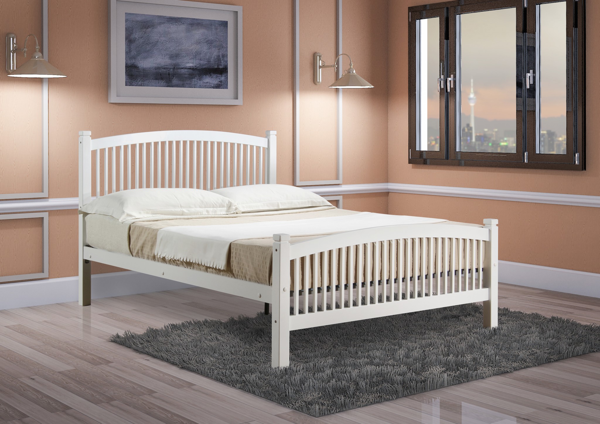 Carla bed white - HJ furniture